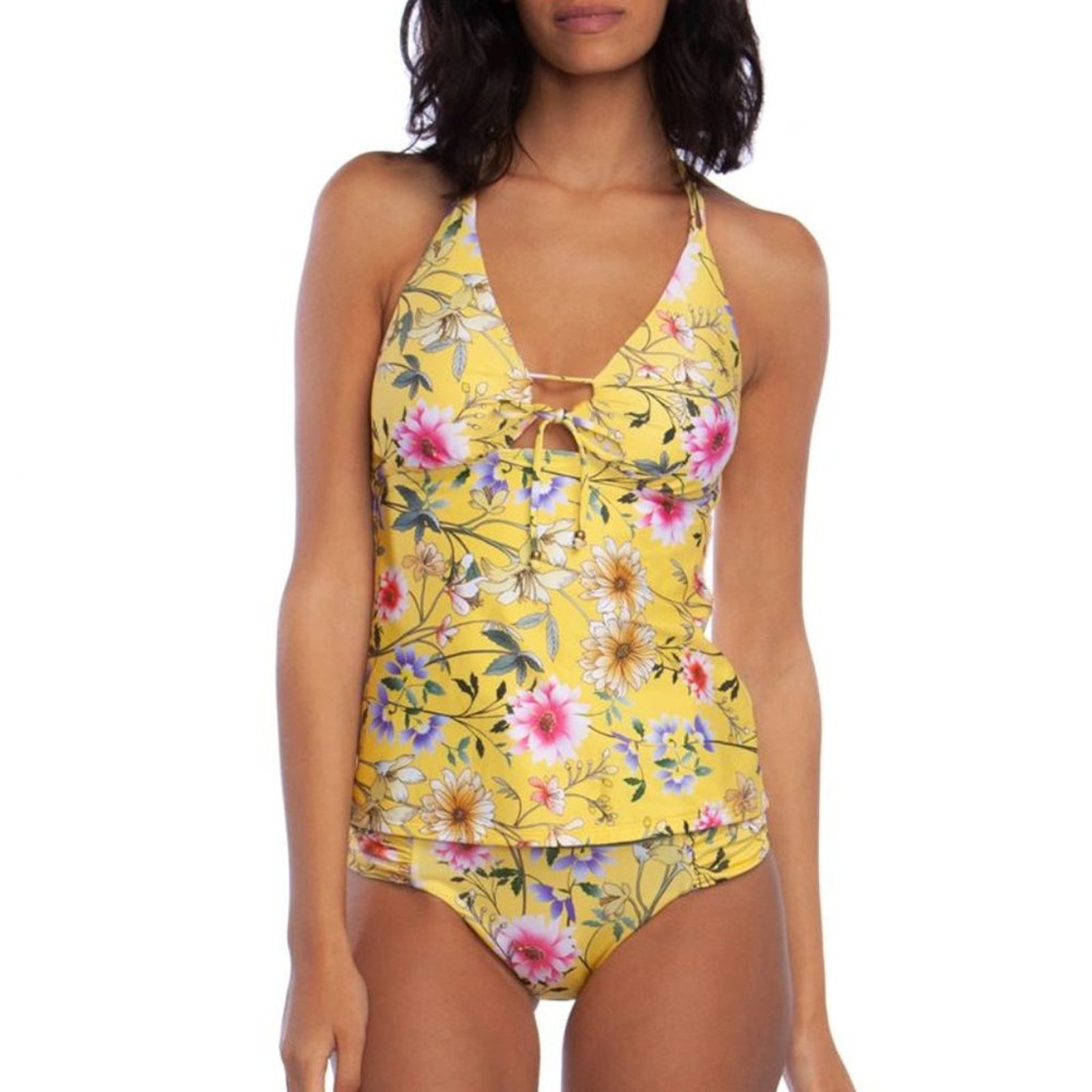 Lucky Brand Cruisin Coronado Keyhole Halter Tankini Set Size Xs